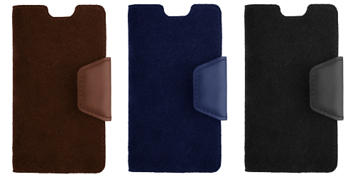 Suede leather phone cases